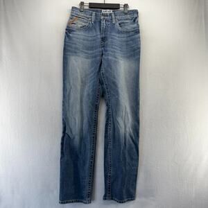 Ariat Jeans Men's 32x36 Fits 31x36 Blue Relaxed Straight M4 Whisker Workwear